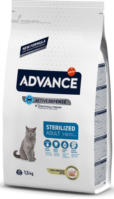 

Сухий корм для стерилізованих котів Advance Cat Sterilized з індичкою 1.5 кг (8410650160474)