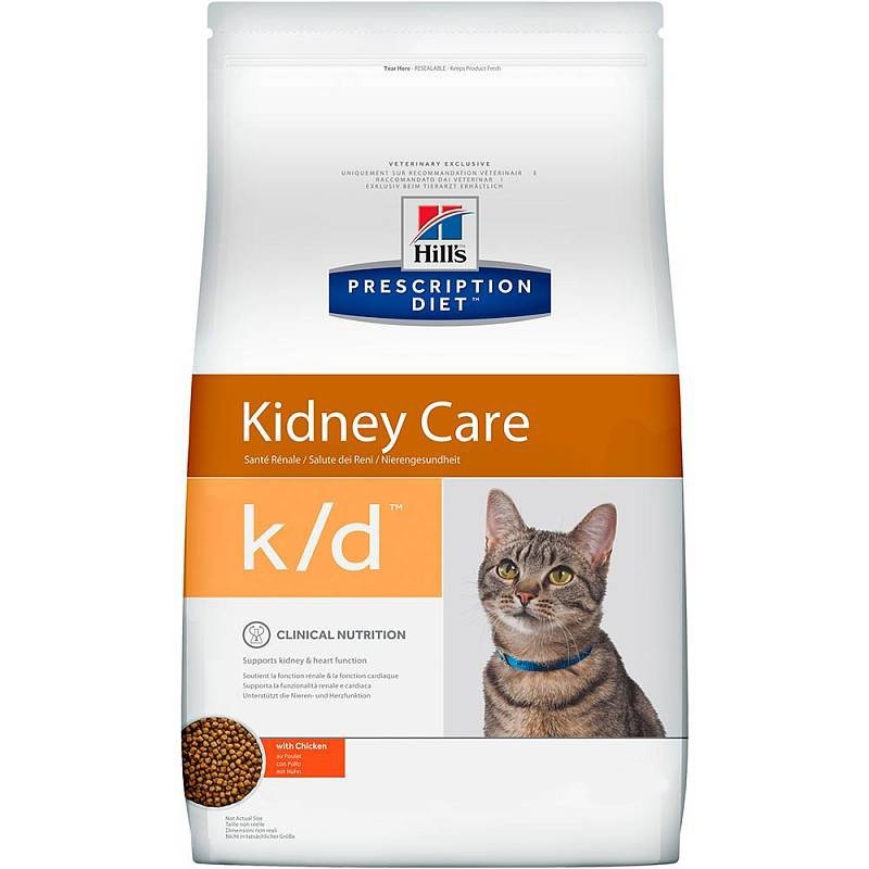 

Сухой диетический корм для котов (Хиллс) Hill's Prescription Diet Feline k/d, для кошек при профилактике заболеваний почек с курицей 1.5 кг (052742918600)