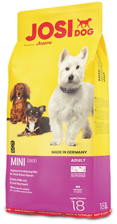 

Сухой корм для взрослых собак JosiDog Mini Adult с мясом домашней птицы, безглютена 18 кг (4032254745600)