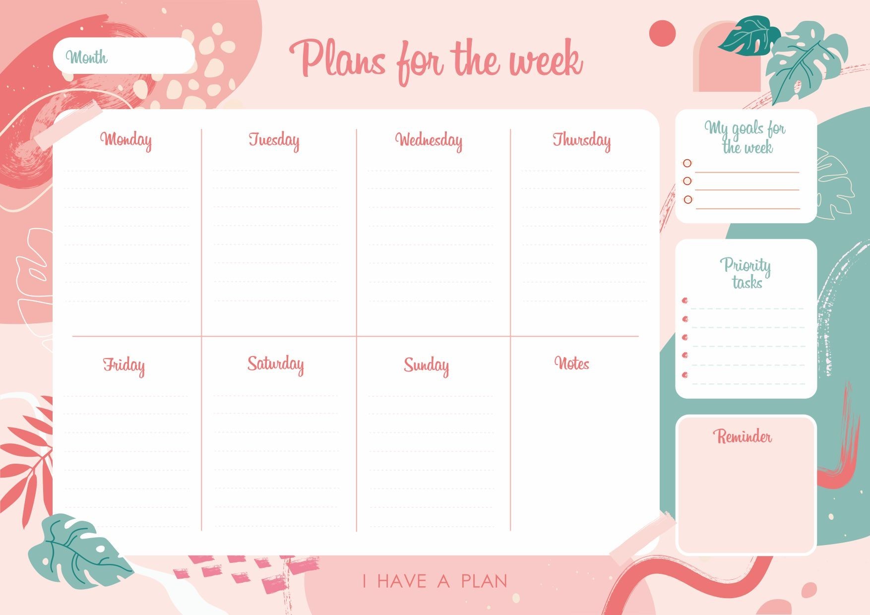 

Магнитный планер B.Day WeeklyPlannerPink А4