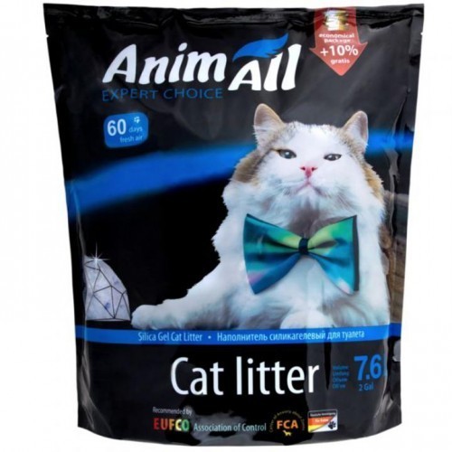 

Силикагелевый наполнитель AnimAll Кристаллы аквамарина для котов 7.6 л