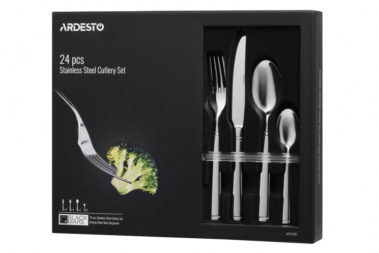 

Набор столовых приборов Ardesto Black Mars Bordeaux 24 предмета