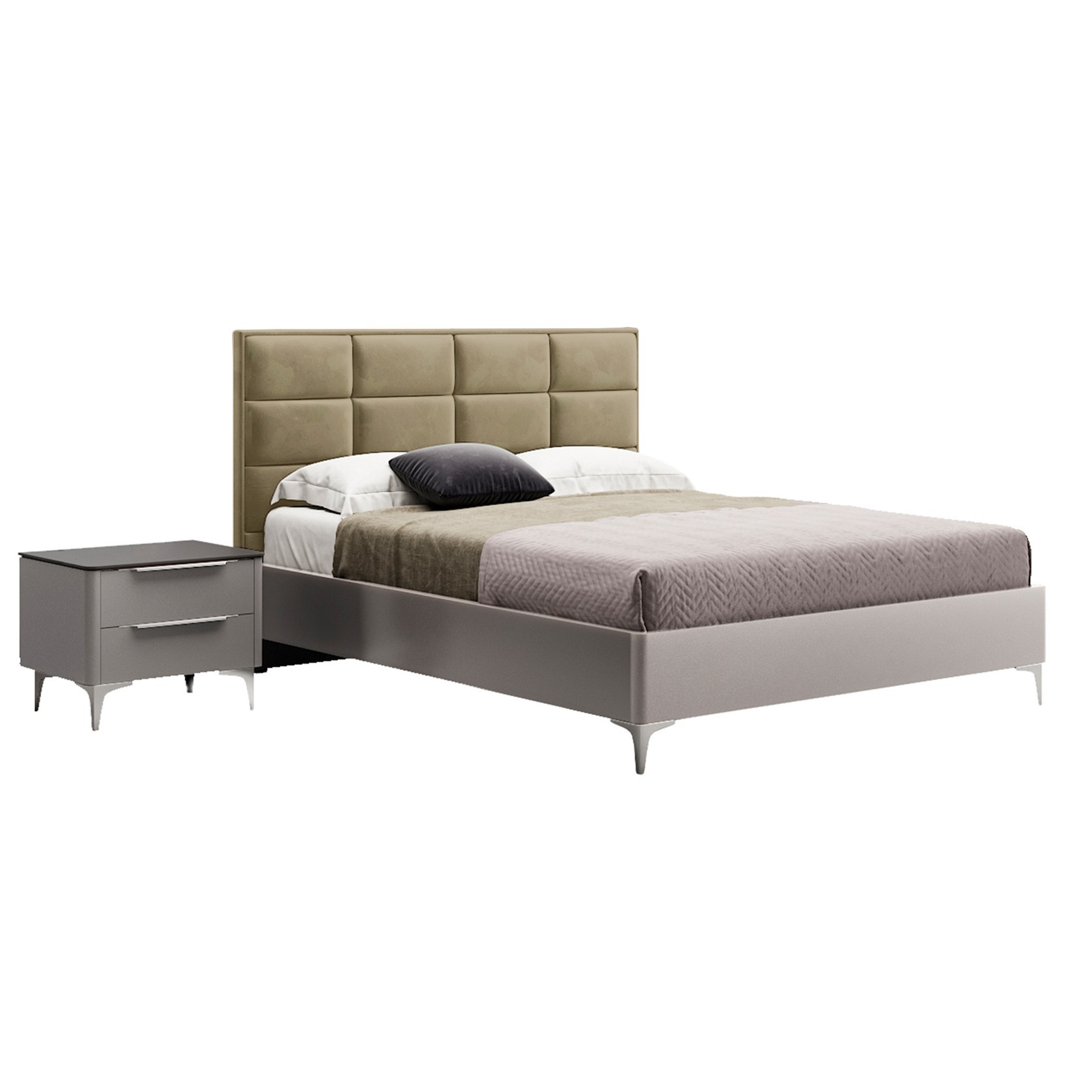 

Кровать Детройт-2 модерн (Green Sofa) Серая + Бежевая 140х200 см 381152_07