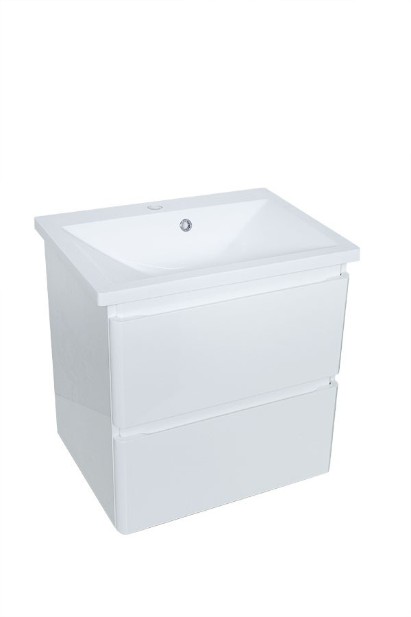 

Тумба Bianco 60 с умывальником Bianco 60 (2 ящика) белая