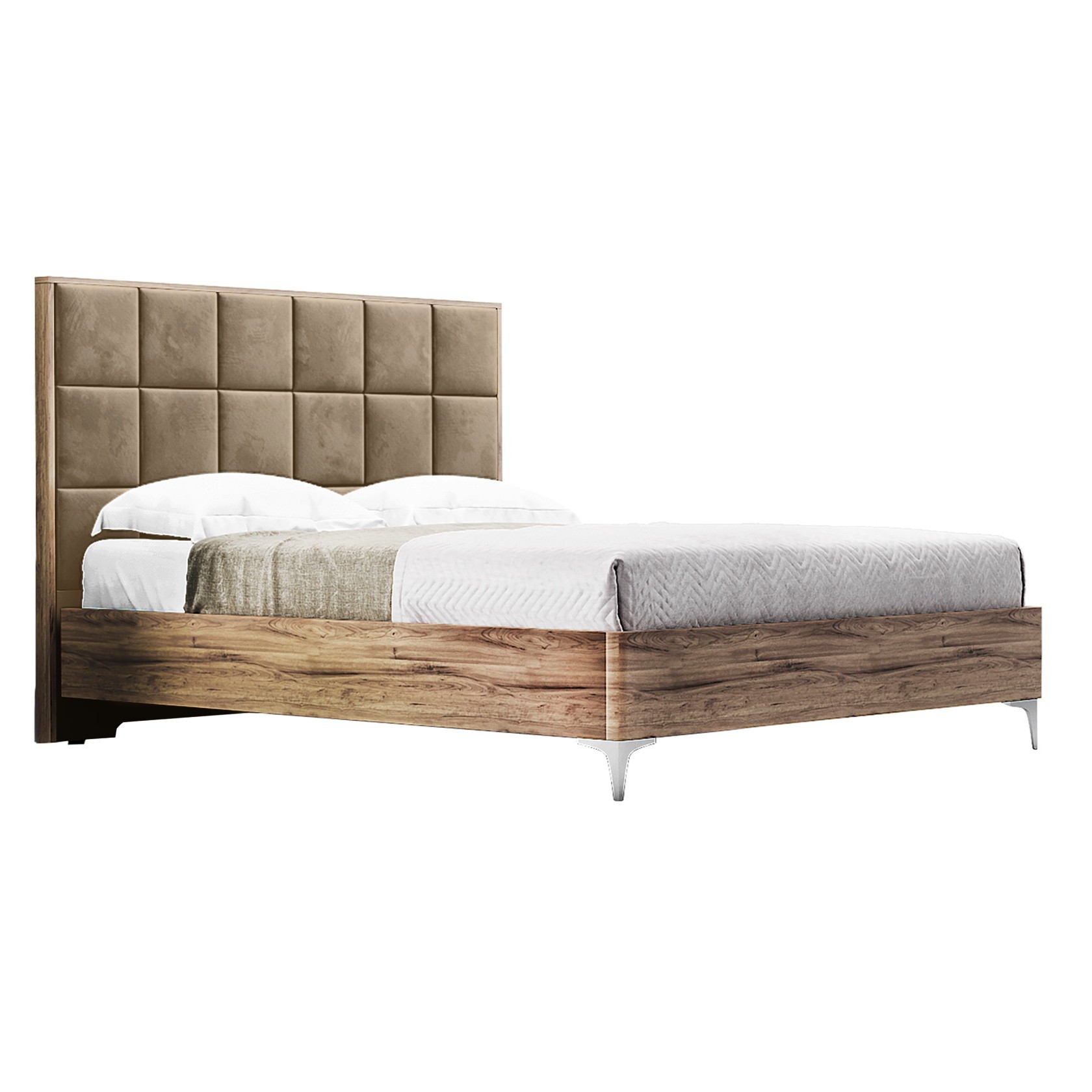 

Кровать Детройт модерн (Green Sofa) Коричневая + Бежевая 200х200 см 381114_10