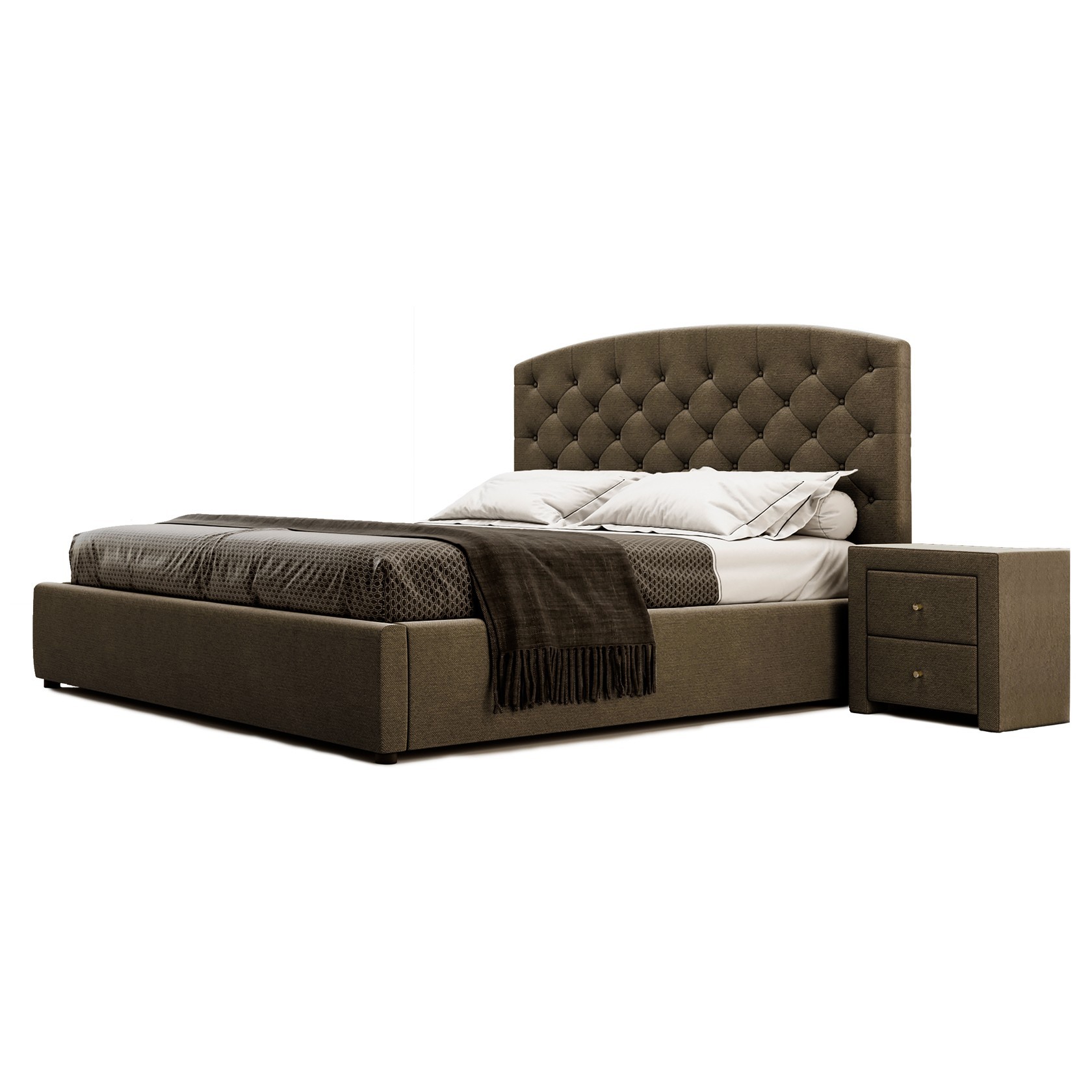 

Кровать Манхэттен III (Green Sofa) Коричневая 200х200 см 381120_20
