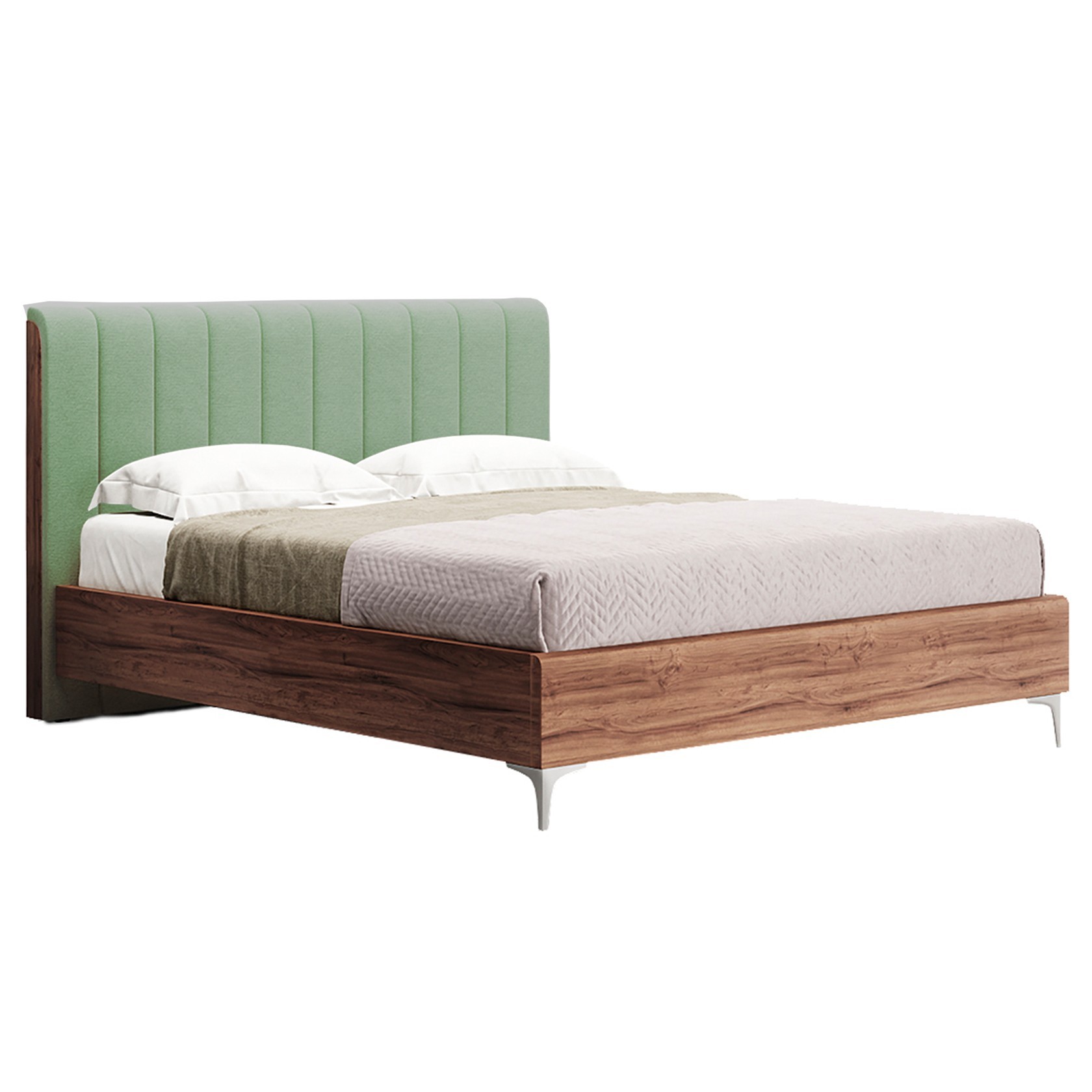 

Кровать Прага модерн (Green Sofa) Зеленая + Коричневая 160х200 см 381151_13