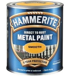 

Краска по металлу 3 в 1 антикоррозионная гладкая Hammerite чёрная матовая 0,75л