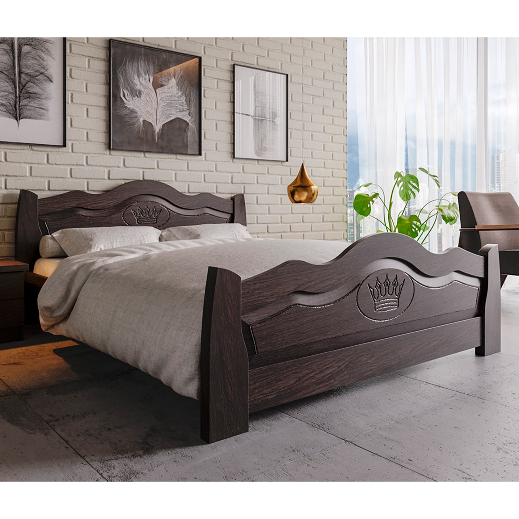 

Кровать Корона (Червоноградский ДОК) Венге 160х200 см 91101_13