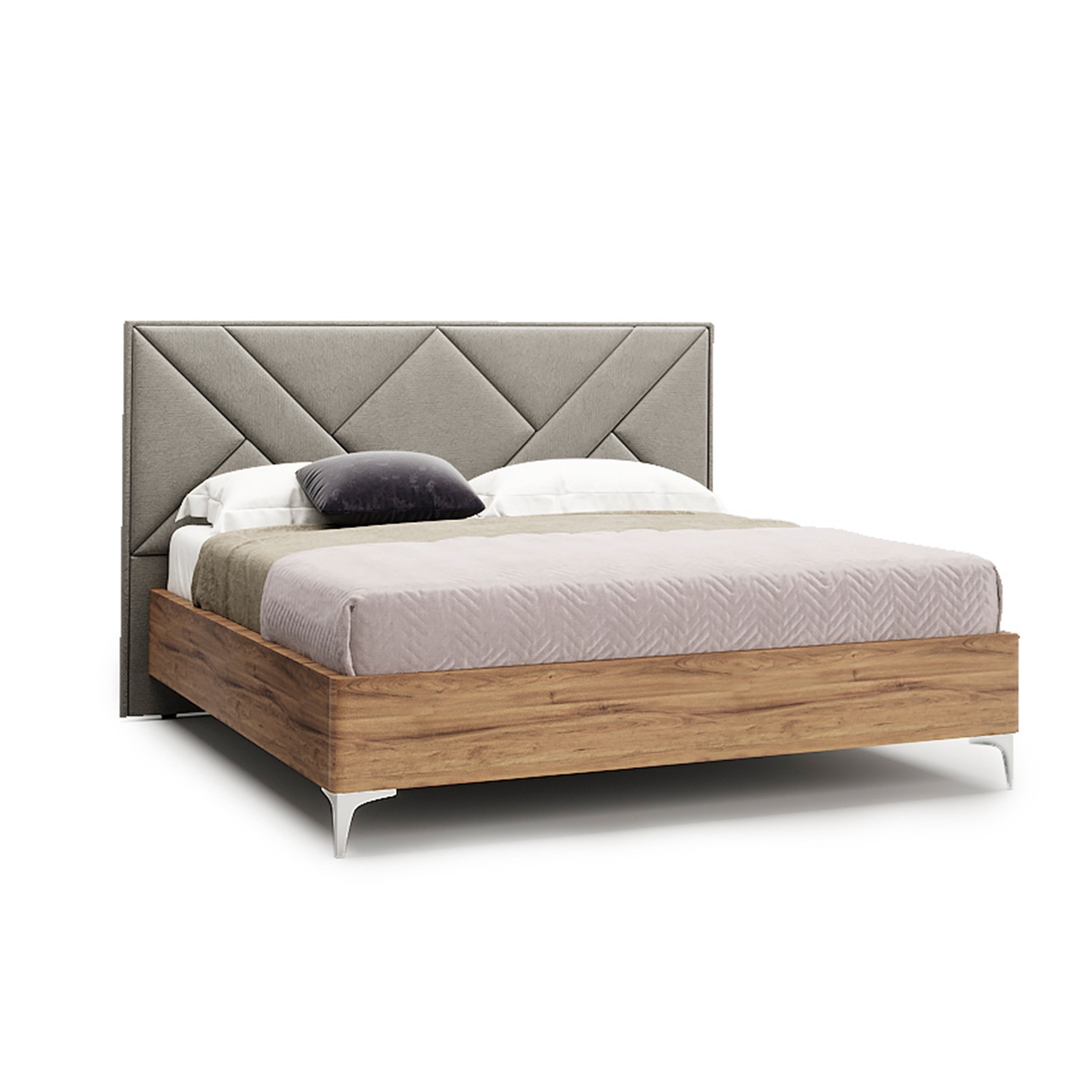 

Кровать Париж модерн (Green Sofa) Серая 140х200 см 381133_02
