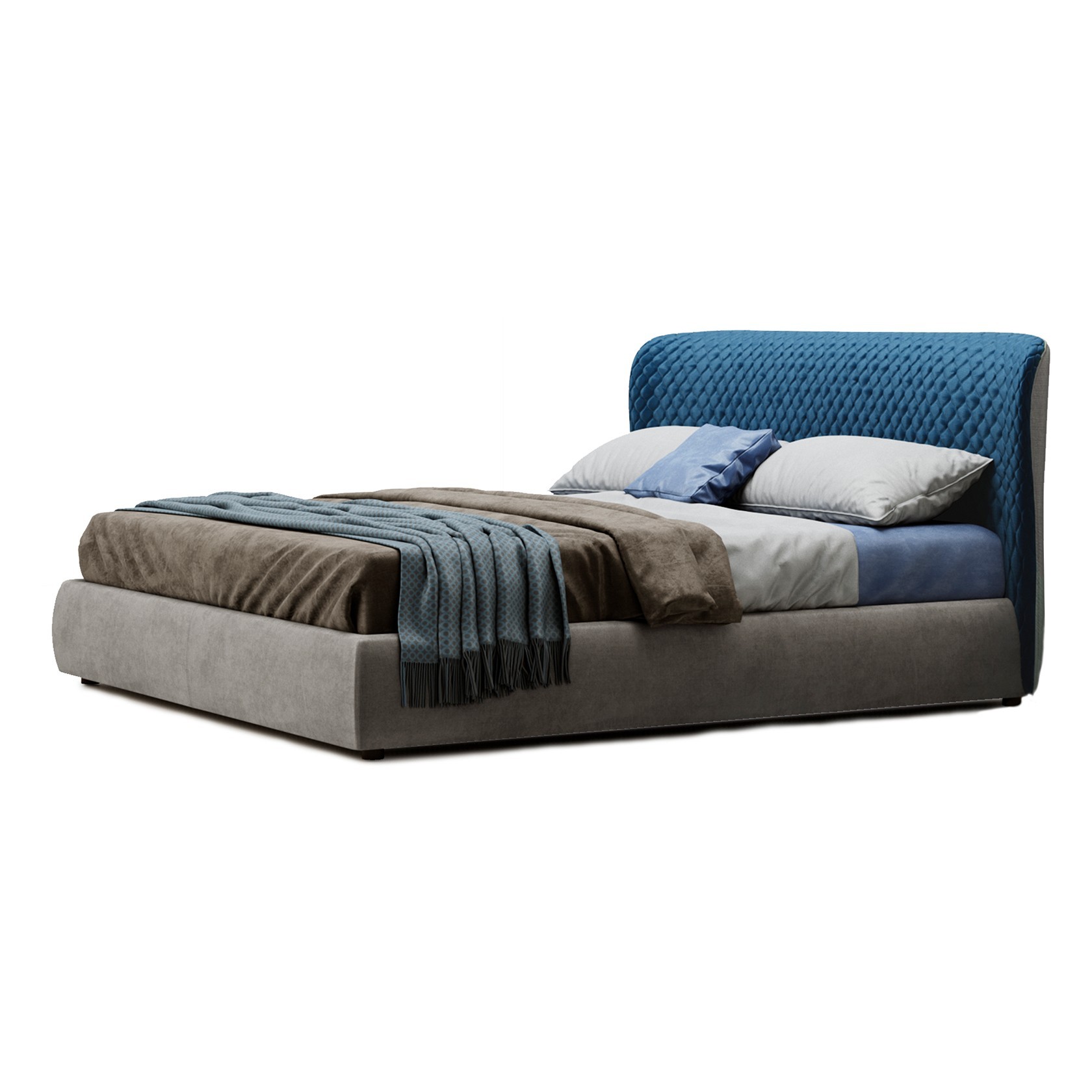 

Кровать Орлеан (Green Sofa) Синяя + Темно-серая 140х200 см 381131_02