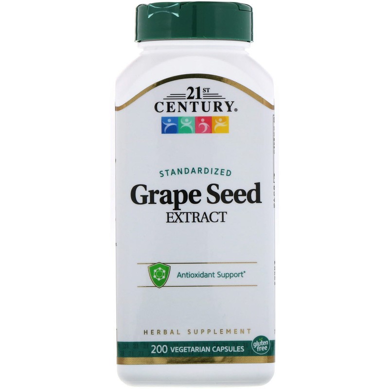 

Натуральная добавка 21st Century Standardized Grape Seed Extract 200 капсул