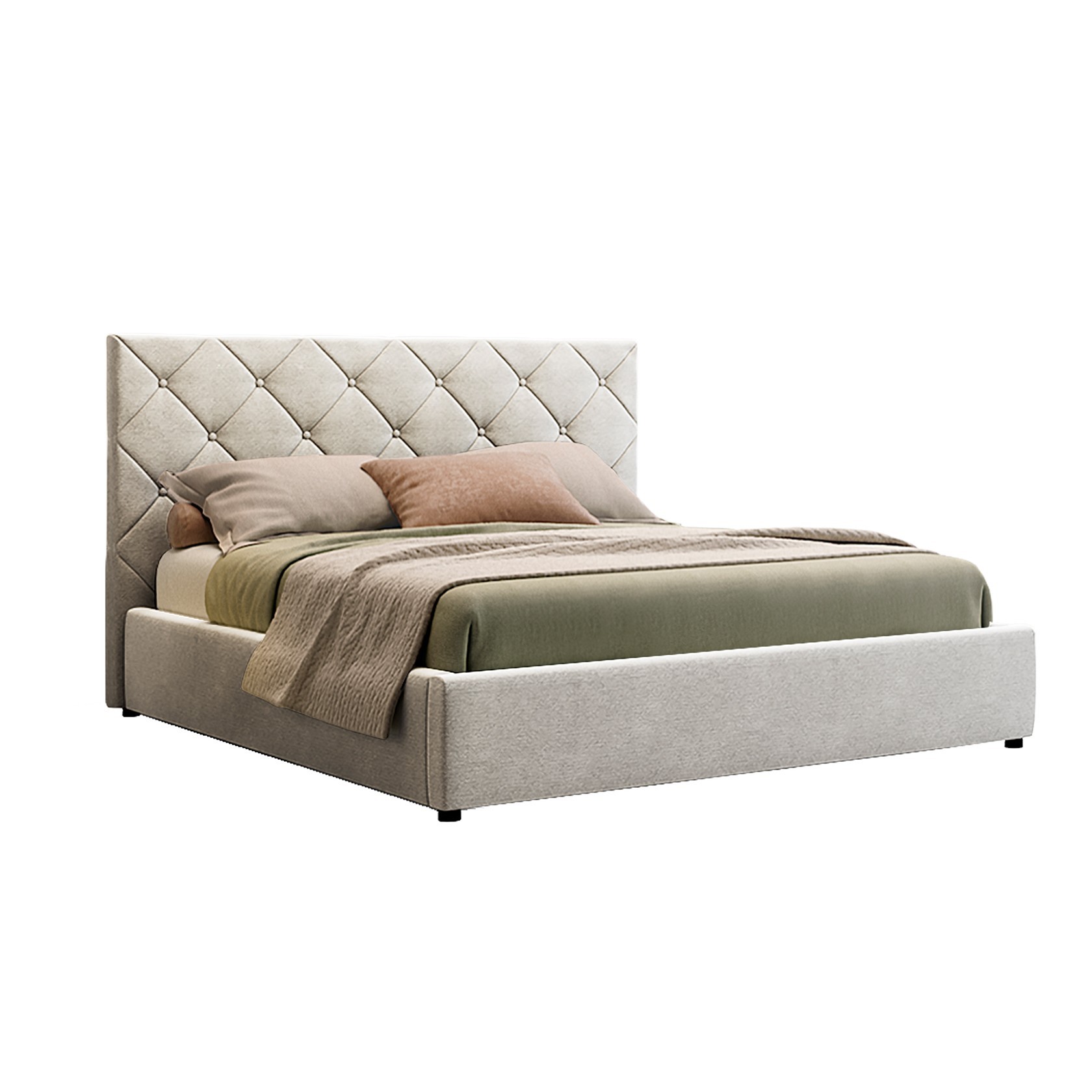 

Кровать Нью-Йорк ромбы (Green Sofa) Серая 140х200 см 381130_02