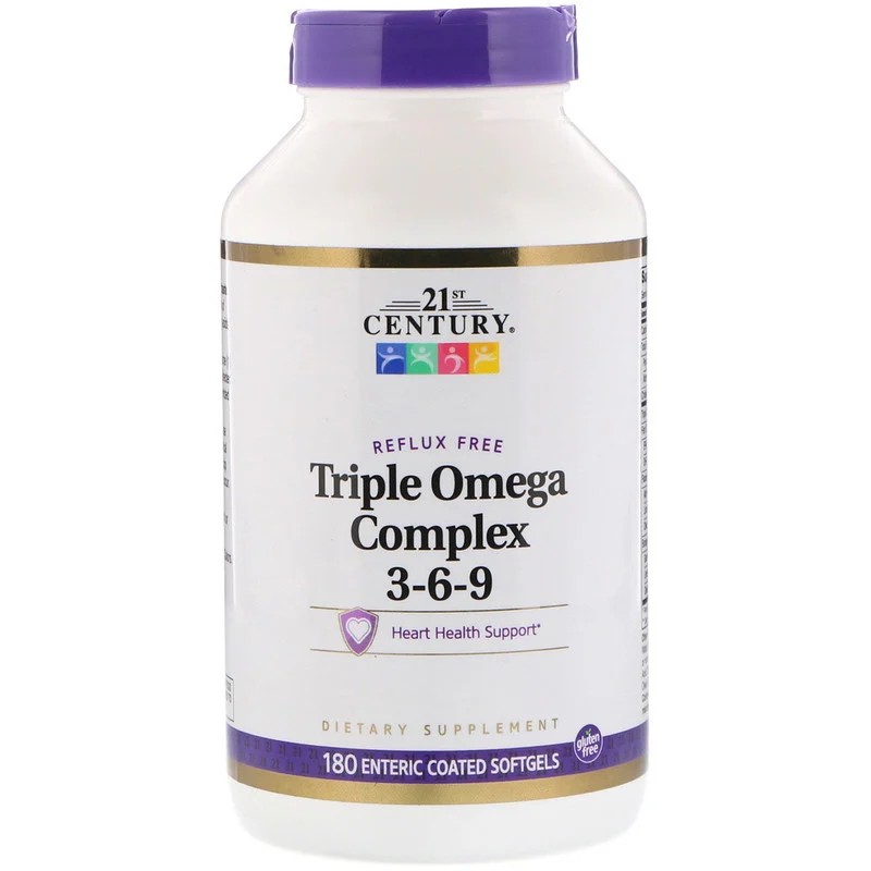 

Жирные кислоты 21st Century Triple Omega Complex 3-6-9 180 капсул
