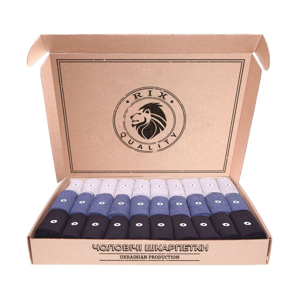 

Набор мужских носков RIX 30пар, короткие ассорти (3 цвета, Набор мужских носков RIX 30пар, короткие ассорти (3 цвета) 45-46