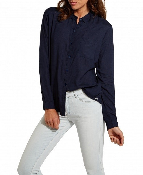

Рубашка Wrangler Solid Shirt Regular Fit Синий L-00