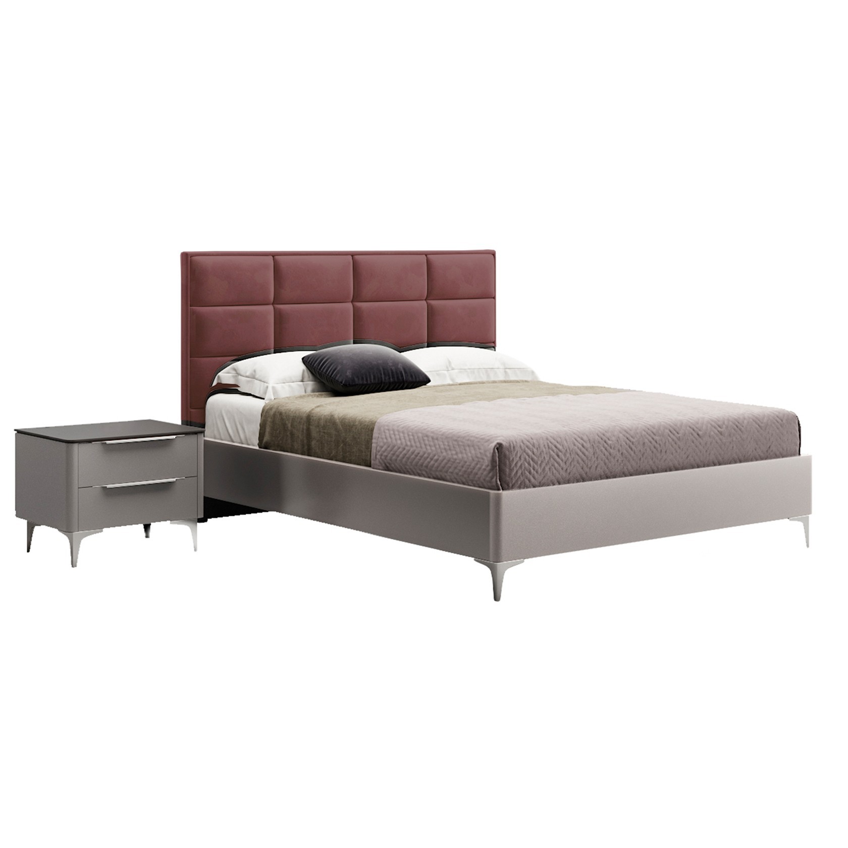 

Кровать Детройт-2 модерн (Green Sofa) Серая + Красная 120х200 см 381152_31