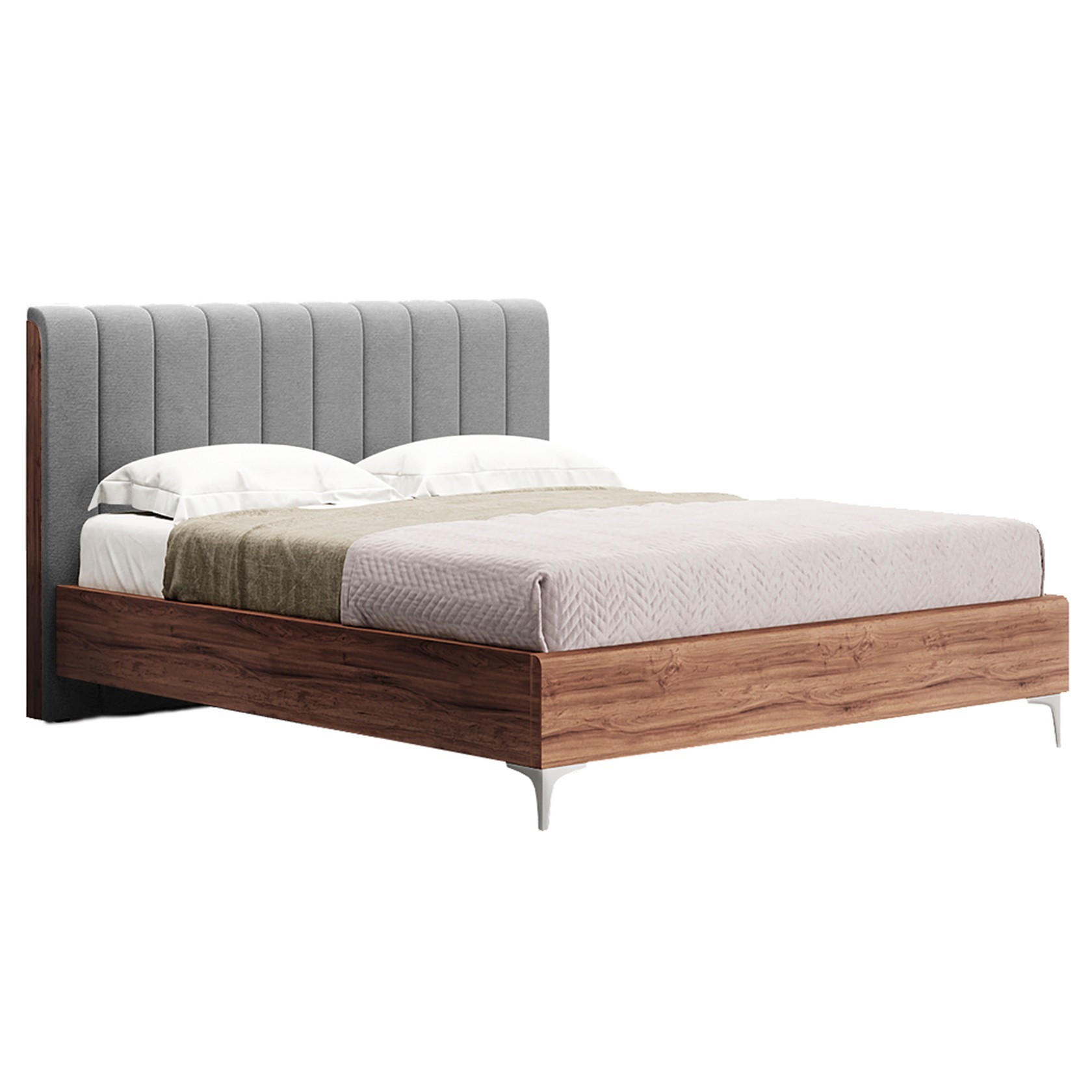 

Кровать Прага модерн (Green Sofa) Серая + Коричневая 160х200 см 381151_48