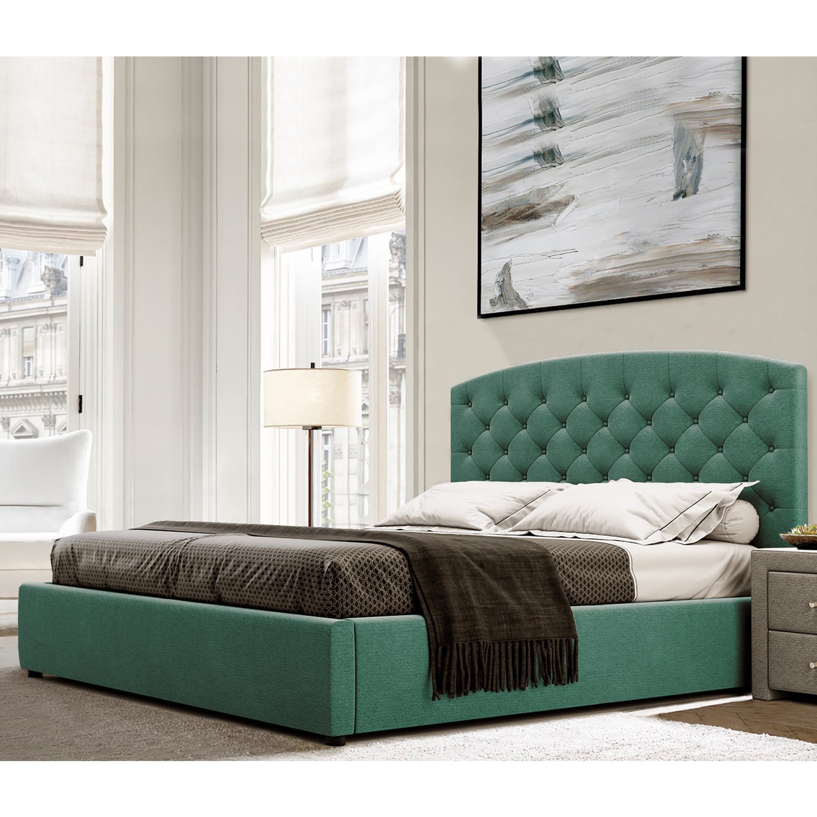 

Кровать Манхэтен-2 (Green Sofa) Зеленая 140х200 см 381153_12