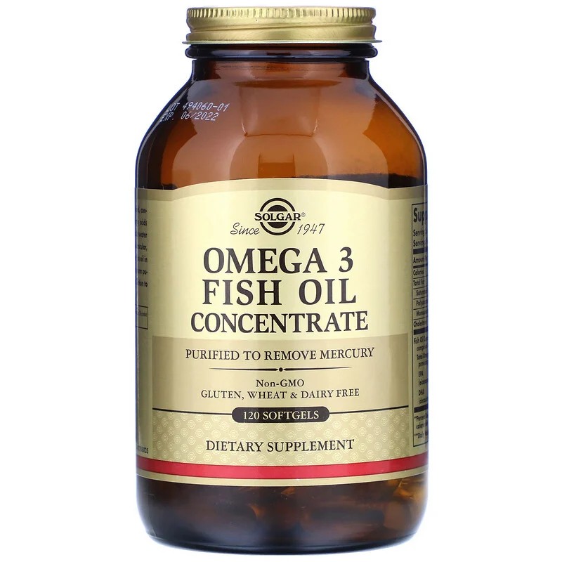 

Жирные кислоты Solgar Omega 3 Fish Oil Concentrate 120 капсул