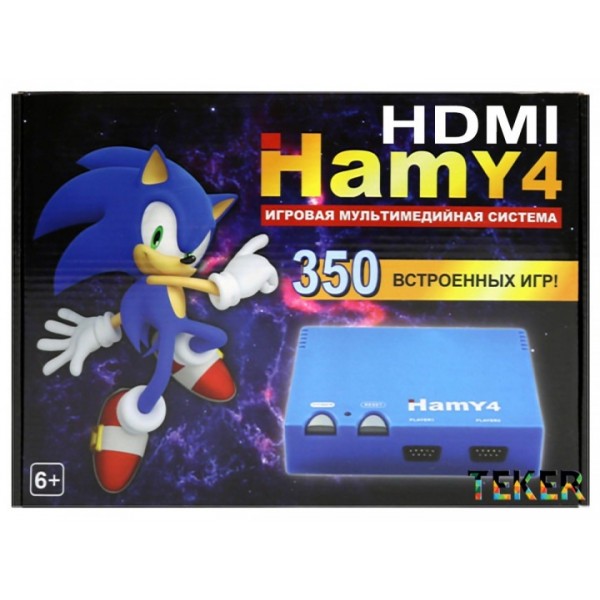 

Hamy 4 игровая мультимедийная система Sega+Dendy 350 игр 8-16 бит черная