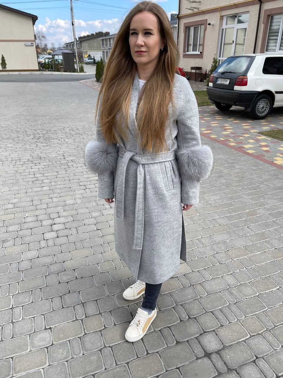

Женское пальто Albanto SK22W 50 Серое