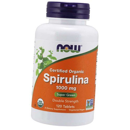 

Спирулина, Spirulina 1000, Now Foods 120таб (71128073)