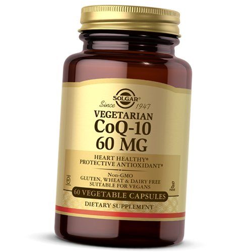 

Вегетарианский коэнзим CoQ10, Vegetarian CoQ-10 60, Solgar 60вегкапс (70313022)