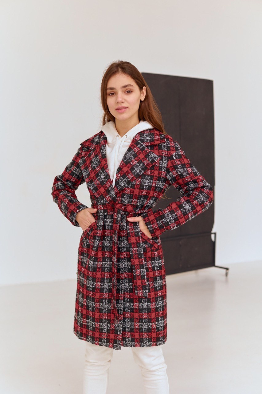 

Пальто Onel клетка 50 (XL) демисезонное