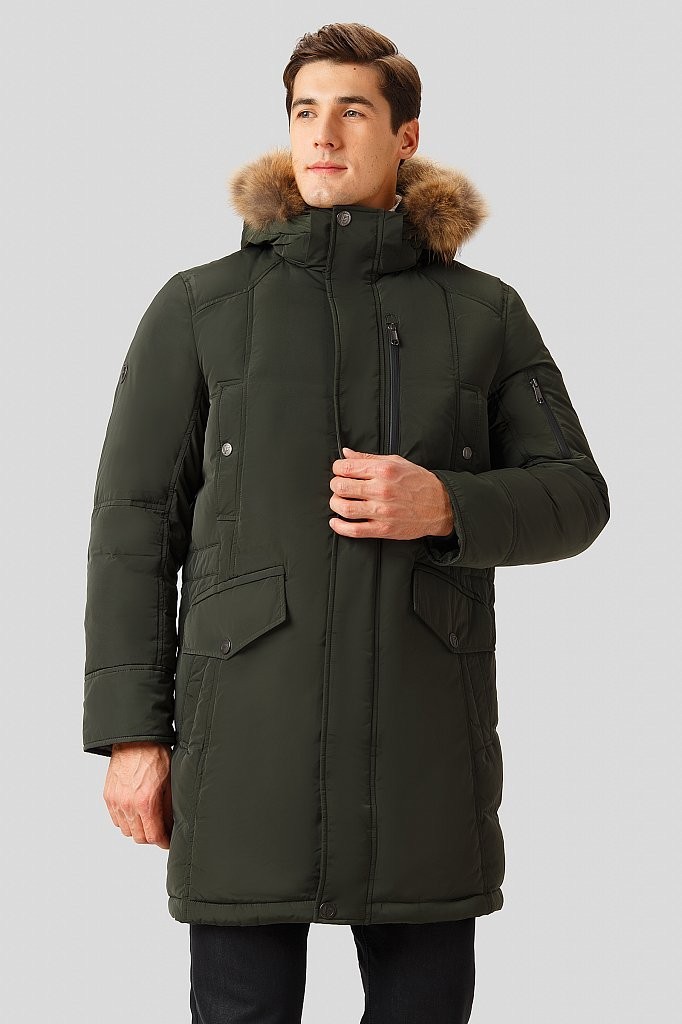 

Пуховик Finn Flare W18-21011-507  Темно-зеленый, Пуховик Finn Flare W18-21011-507 M Темно-зеленый