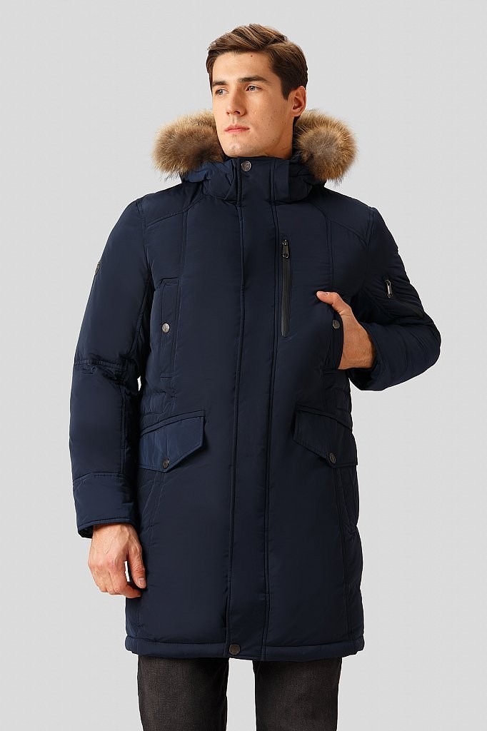 

Пуховик Finn Flare W18-21011-101 3XL Темно-синий