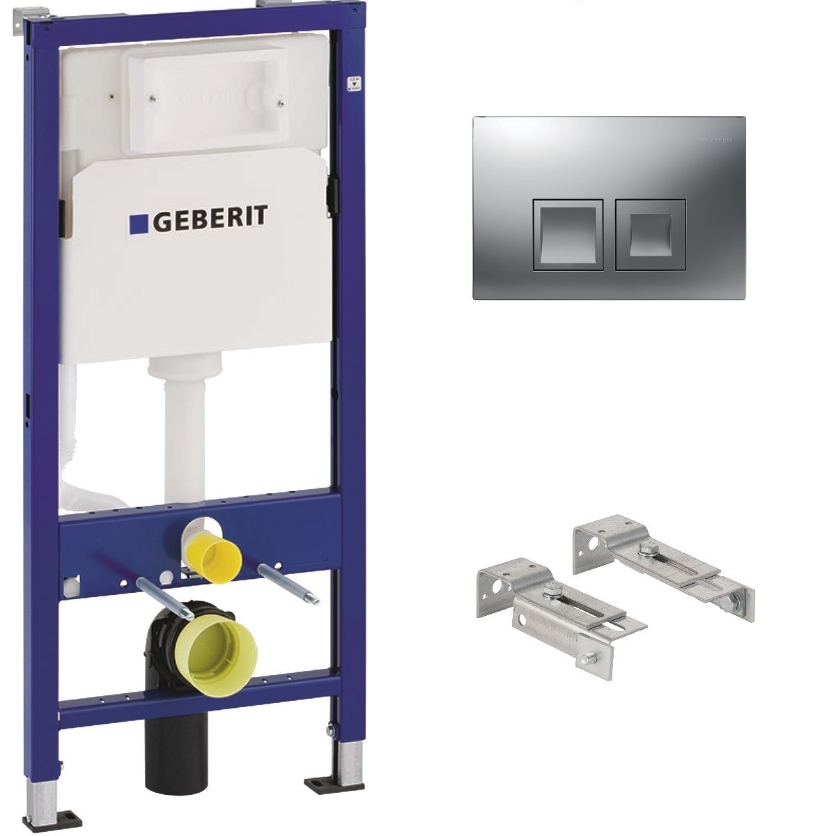 

Инсталяция GEBERIT DUOFIX basic для подвесного унитаза ( 458.103.00.1) + крепления + панель смыва Delta 50 chrom (115.135.21.1)