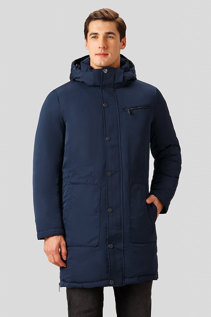 

Зимняя удлиненная мужская куртка Finn Flare 18822039W-101 XXL Темно-синяя
