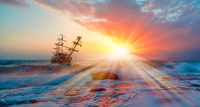 

Фотообои Море 'Бригантина' (2932) , Классик