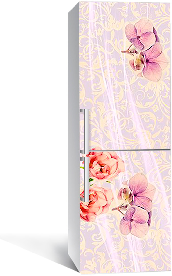 

Виниловая 3D наклейка на холодильник Zatarga Розы и гортензия 650х2000 мм