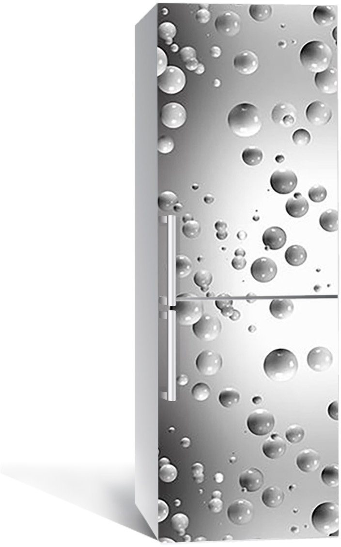 Акция на Виниловая 3D наклейка на холодильник Zatarga Брызги белого глянца 650х2000 мм (Z185111re) от Rozetka UA