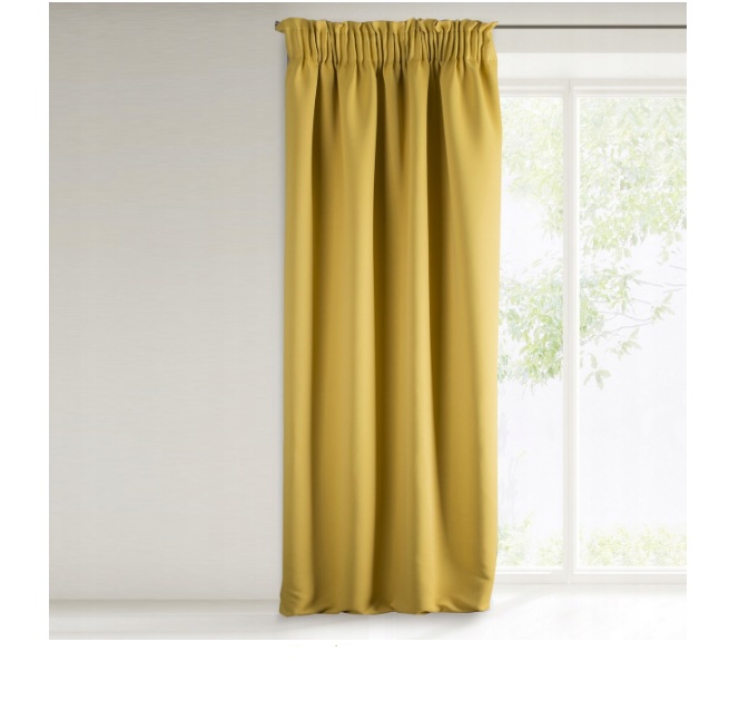 

Однотонная штора Decority 270 х 135 см, горчичная