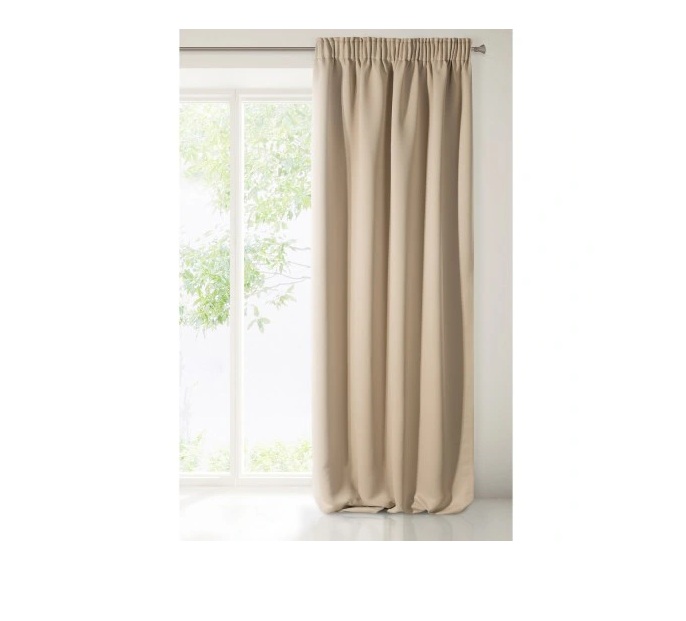 

Однотонная штора Decority 270 х 135 см, бежевая