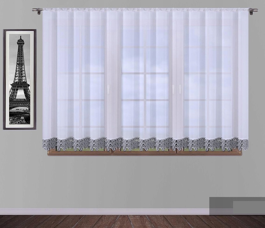 

Вуалевая штора с серым гипюром Verona 160 х 300 см (LG20 GIP NR 7 15 CM)