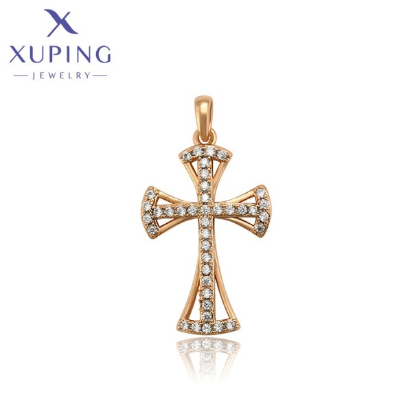 

Крестик Xuping с фианитами позолота 18К 6253000