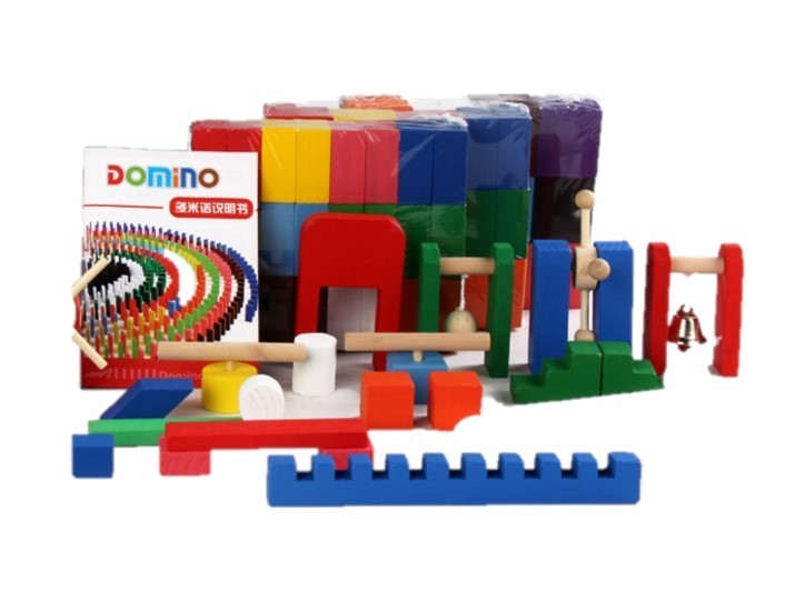 

Домино детское Domino цветное деревянное 360 костей