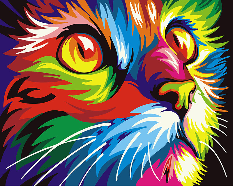 

Картина по номерам "Радужный кот" Brushme 40х50 см 000152750