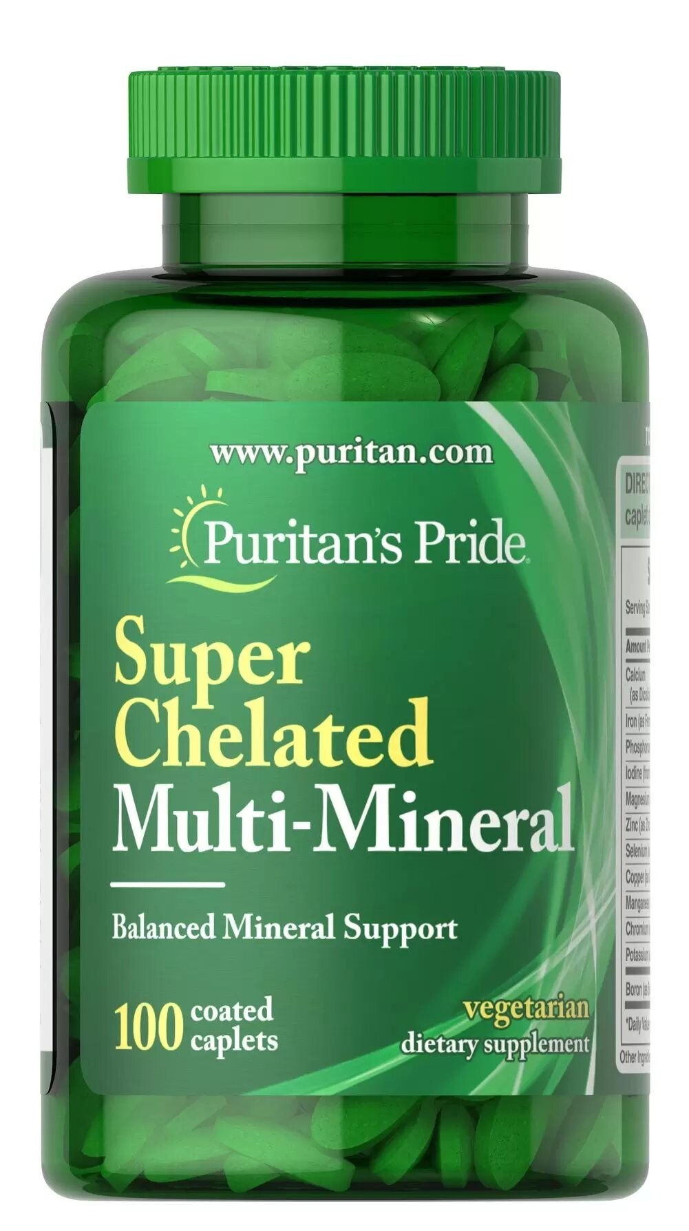 

Витамин Puritan Super Chelated Multi Mineral with Zinc 100 капсул