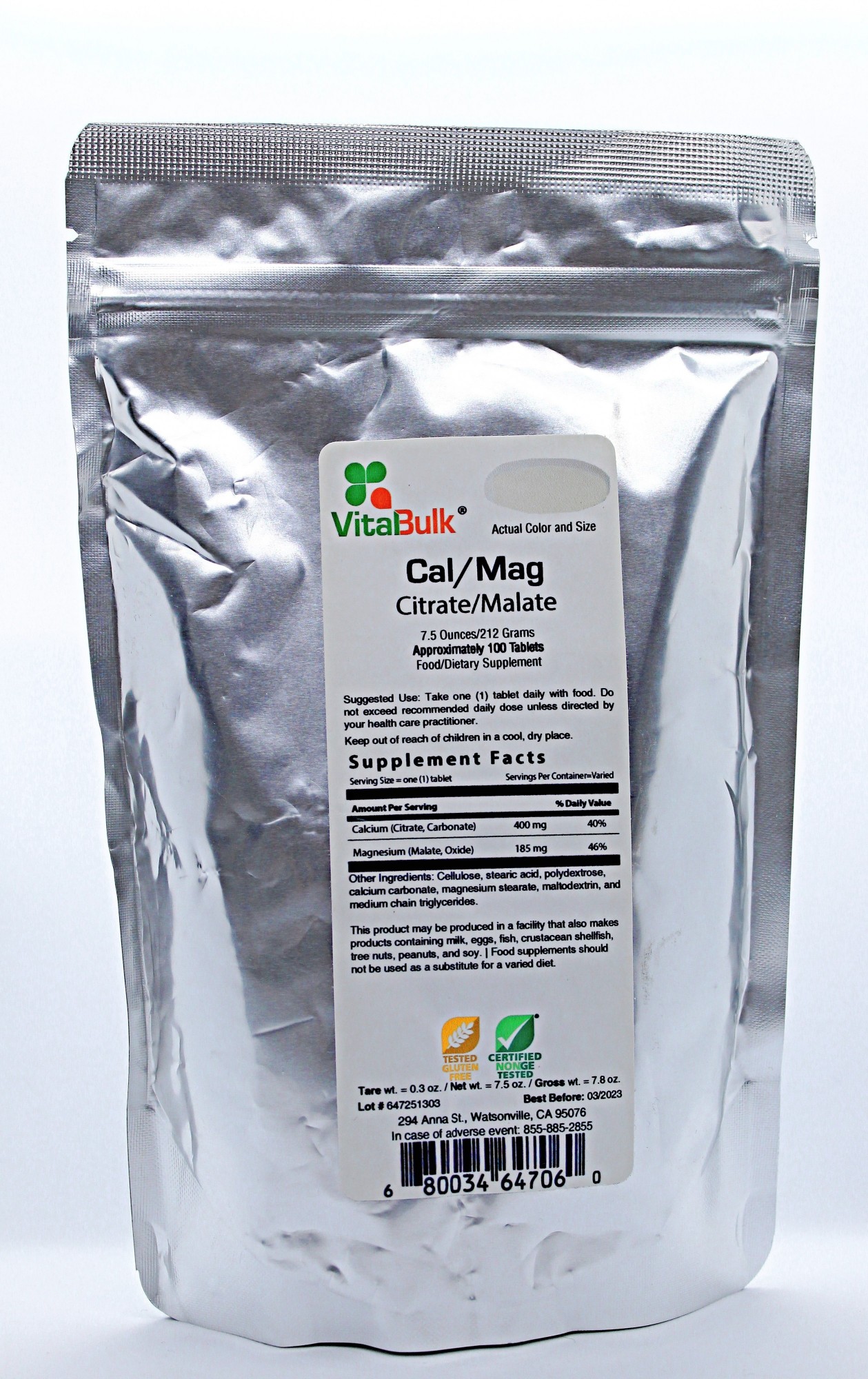 

Витамин VitaBulk Cal-Mag 100 Tablet
