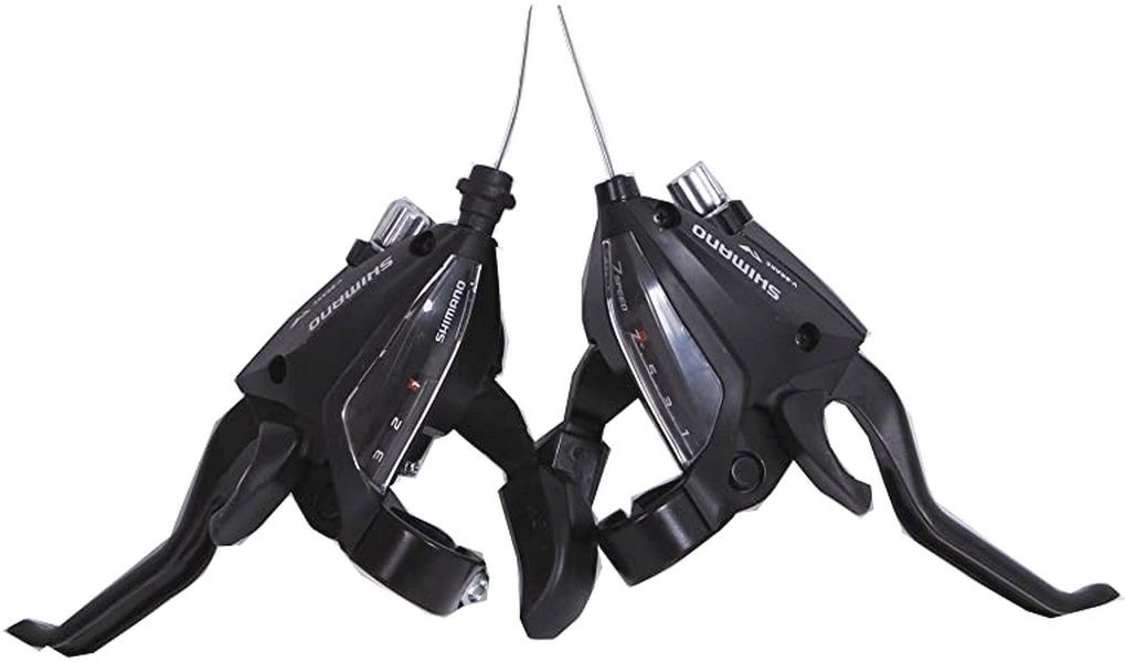 

Манетки моноблоки Shimano ST-EF500 -7 3x7 скоростей с тросами