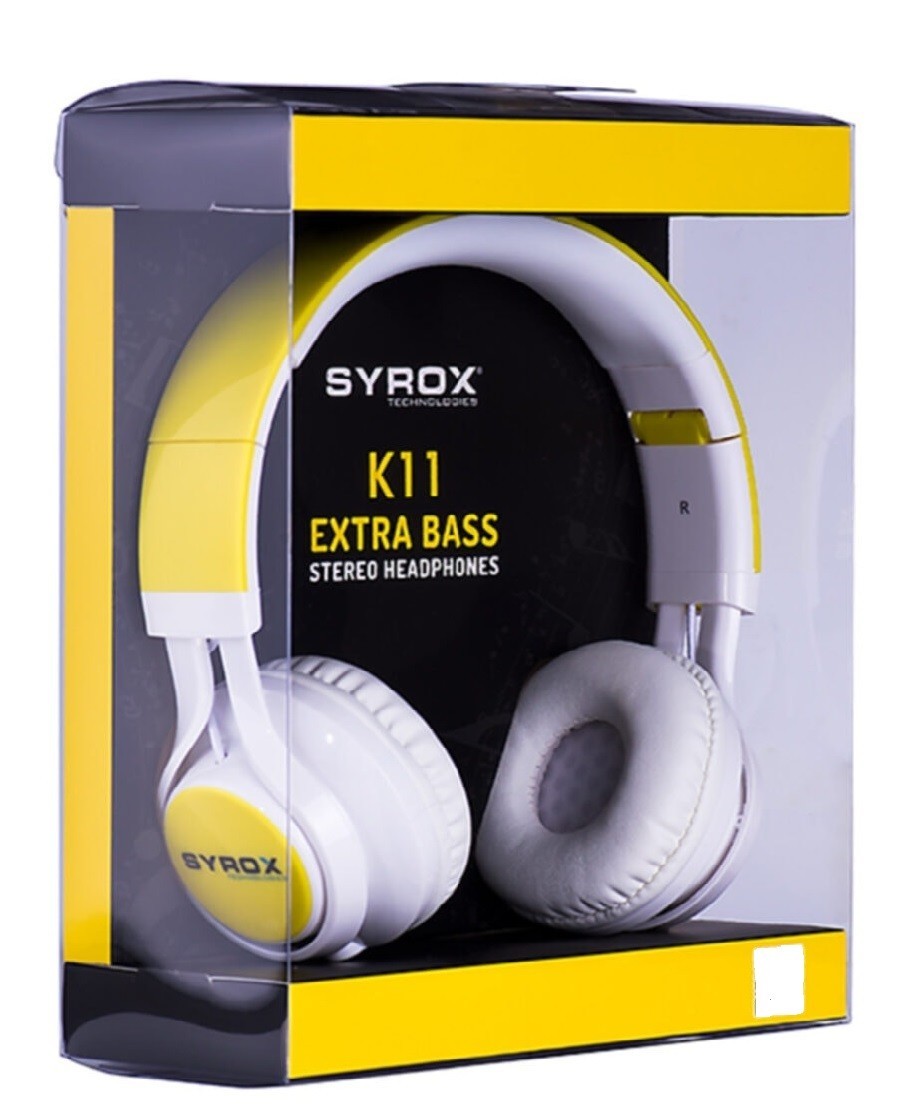 

Наушники Syrox К11 Extra Bass Stereo Headphones Yellow