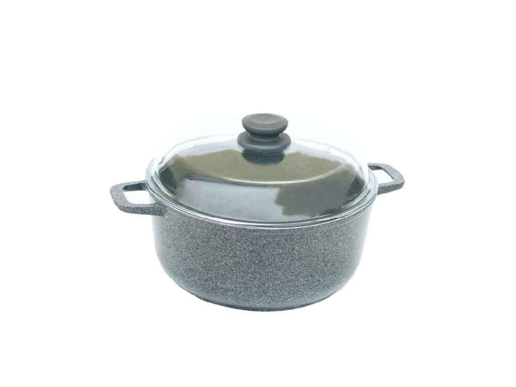 

Каструля з кришкою з антипригарним покриттям Biol Granit Grey 4,0 л