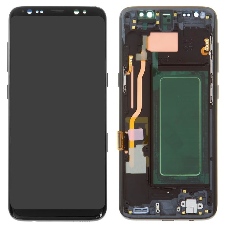 

Дисплей для Samsung G950 Galaxy S8 чорний із сенсорним екраном з рамкою оригінал переклеєне скло midnight black