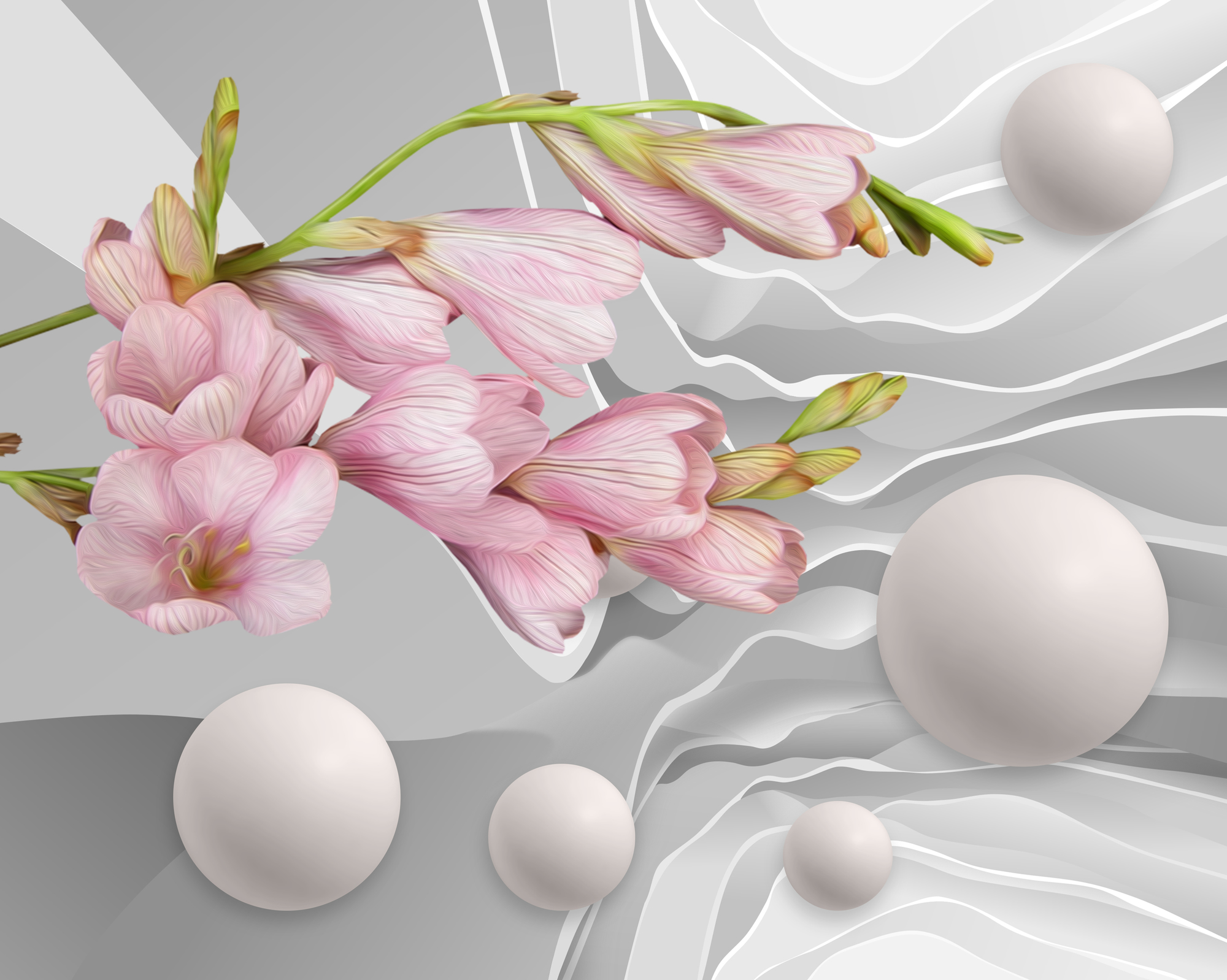 

Фотообои 3D '3D Цветы' (3446) , Песок