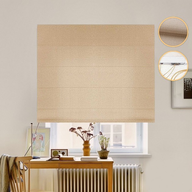 

Римские шторы DECOLIV Рогожка Premium бежевый 40*170 см
